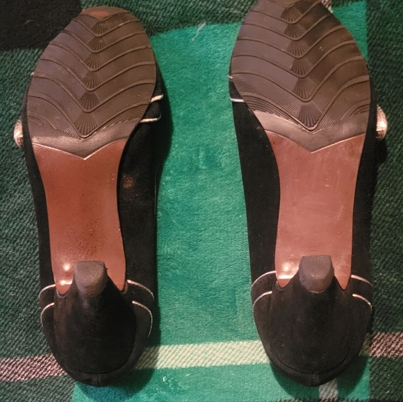 WOMENS BEACON REFLECTIONS HEEL PUMPS BLACK WITH BOW SIZE 8.5 - Picture 8 of 12